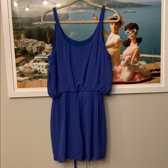 💕HP💕BCBGeneration blouson tie romper lapis - Picture 4 of 10